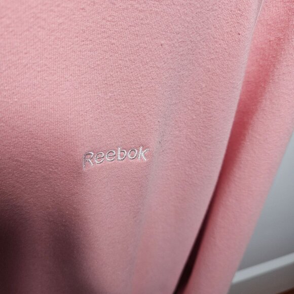 Reebok Pink Hoodie Drawstring Pockets Womens Size M - Picture 2 of 8
